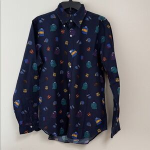 Ralph Lauren Dark Blue Shirt with Multicolor Patterns